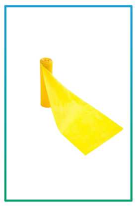 صورة شريط مطاطي للتمارين اصفر خفيف جدا